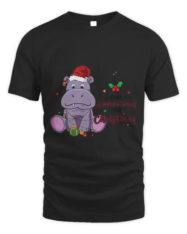Hippo Pet I WANT A HIPPOPOTAMUS FOR CHRISTMAS HIPPO XMAS LOVER FAMILY