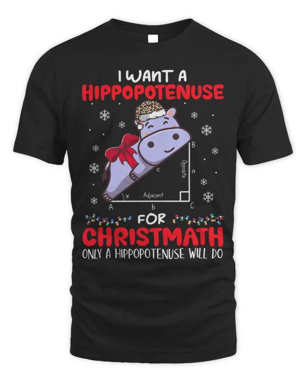 Hippo Pet I Want A Hippopotenuse For Christmath Math Teacher Christmas 8