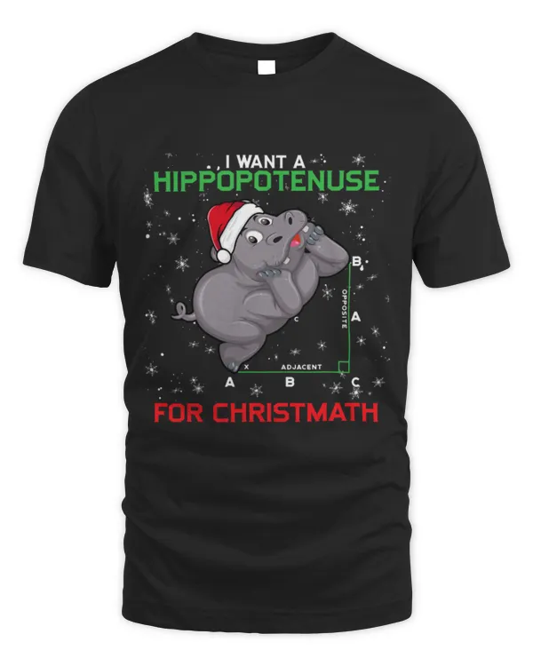 Hippo Pet I Want A Hippopotenuse For Christmath Math Xmas Pajama