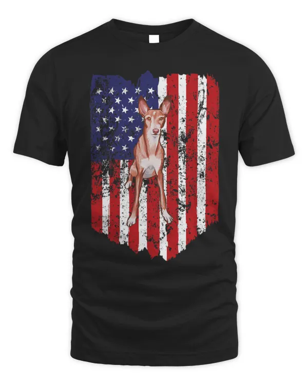 American Flag Ibizan Hound 4th Of July USA