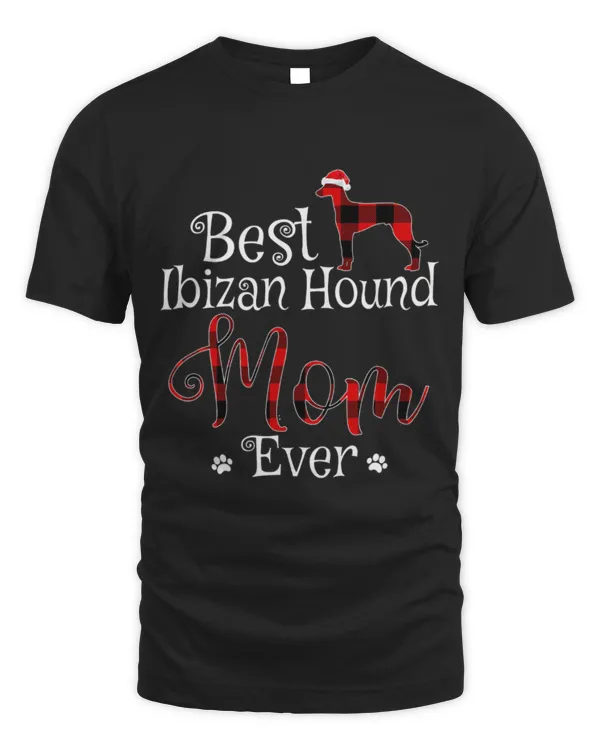 Best Ibizan Hound Mom Ever plaid Christmas Gift