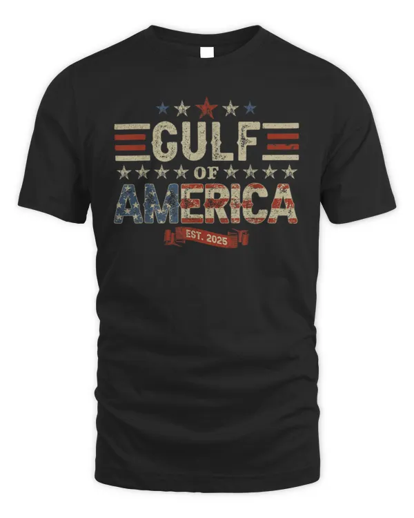 Retro-Gulf-Of-USA-America-Est-2025-American-Flag-Gulf-Mexico-Tee