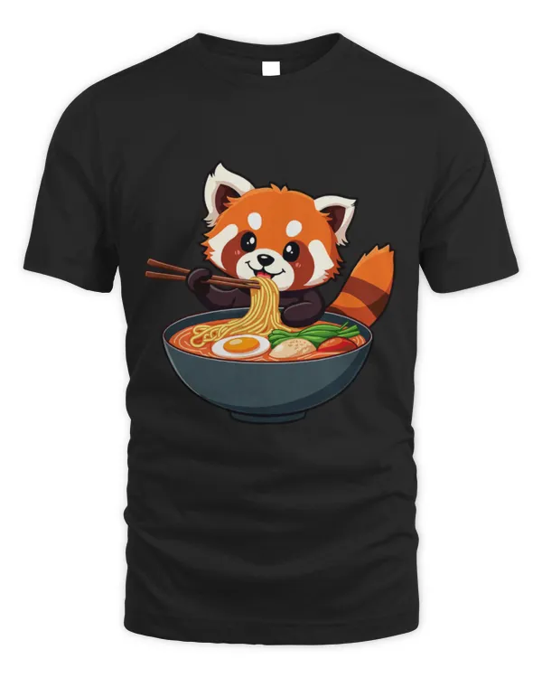 Panda Pet Cute Adorable Red Panda Eating Ramen Noodle Bowl