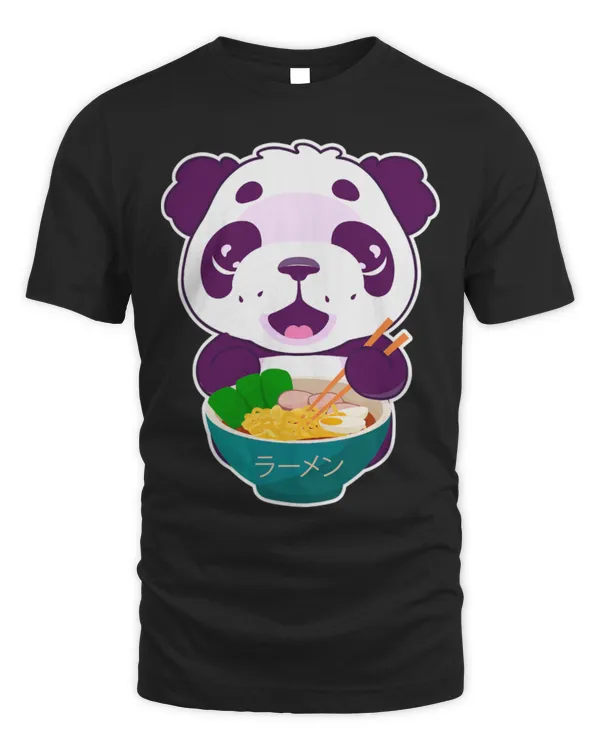 Panda Pet Cute And Cool Ramen Tee Anime Panda Japanese Asian Noodles