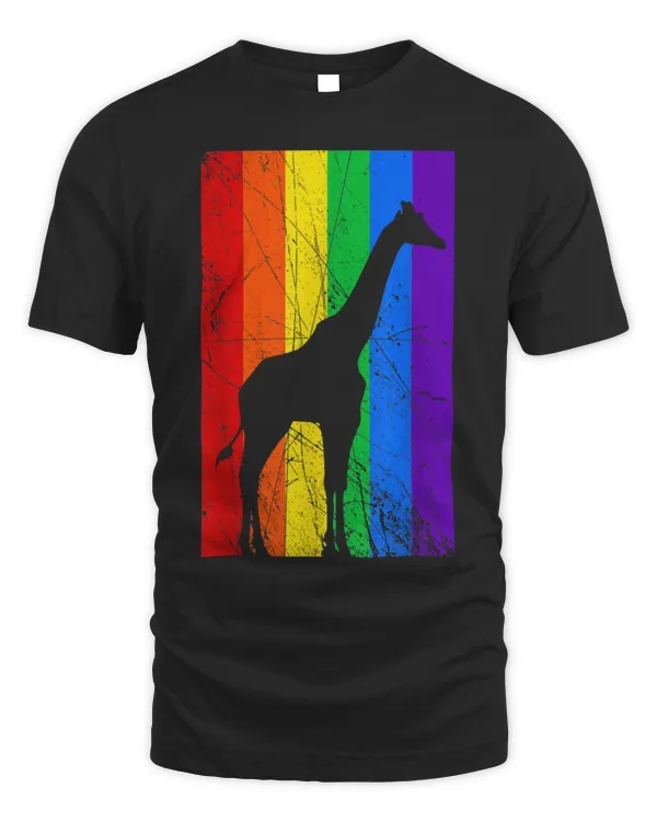 Giraffe Pet LGBT Giraffe Rainbow Flag Gay Lesbian Bisexual Distressed