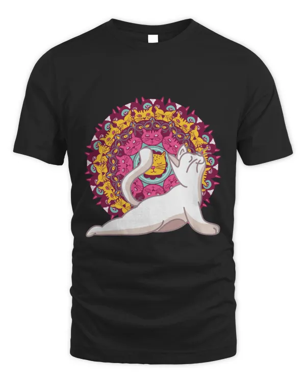 Yoga chakra mandala meditation yoga cat pilates T-Shirt