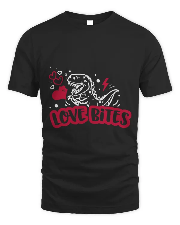 Animal Dinosaur Love Bites Kids Boys Girls T Rex Funny Valentines