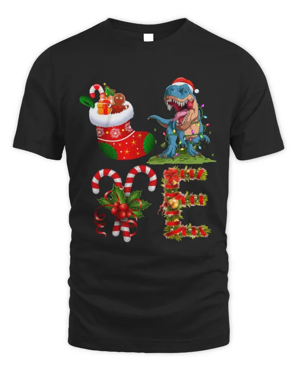 Animal Dinosaur Love Dinosaur Christmas Lights Led Funny Santa Hat Christmas