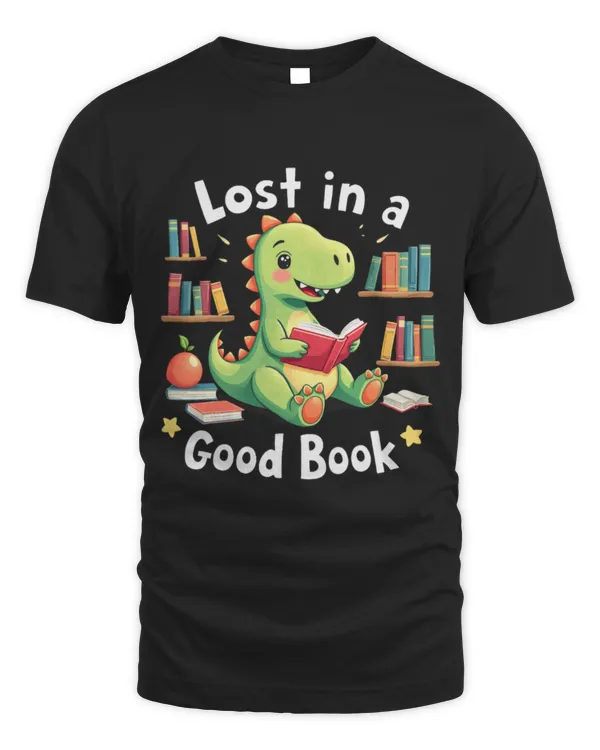 Animal Dinosaur Lost in a Good Book Dino Reader Cute Dinosaur