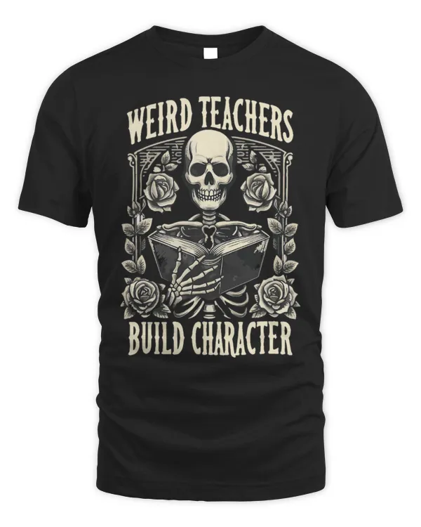 Hobbies Books Funny Skeleton Book Floral Skull Halloween Weird Teachers