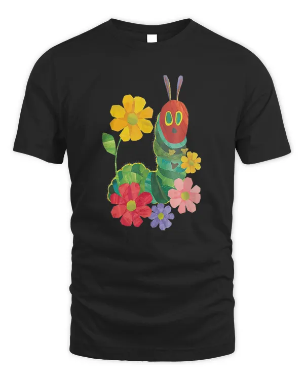 Retro Flowers And Hungry Caterpillar Teacher Kindergarten T-Shirt