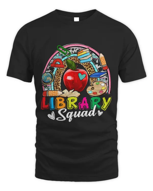 Hobbies Books Library Squad Leopard Rainbow Back To School