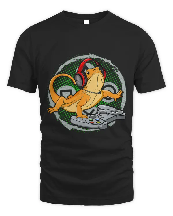 Cute Bearded Dragon Gamer Video Game Gecko Lizard 1