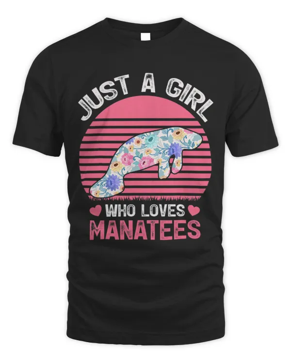 Cute Manatee Retro Manatee Lover Just A Girl Who Loves Manatees