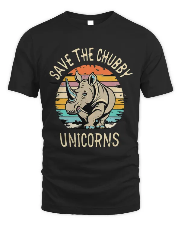 Cute Rhino Save The Chubby Unicorns Rhino Lover Design