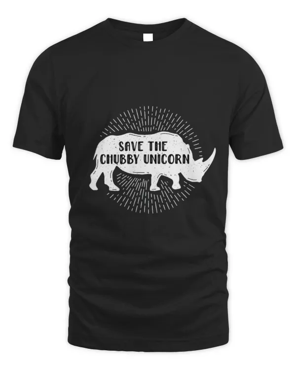 Cute Rhino Save the Chubby Unicorns Rhino 2Rhinoceros Retro