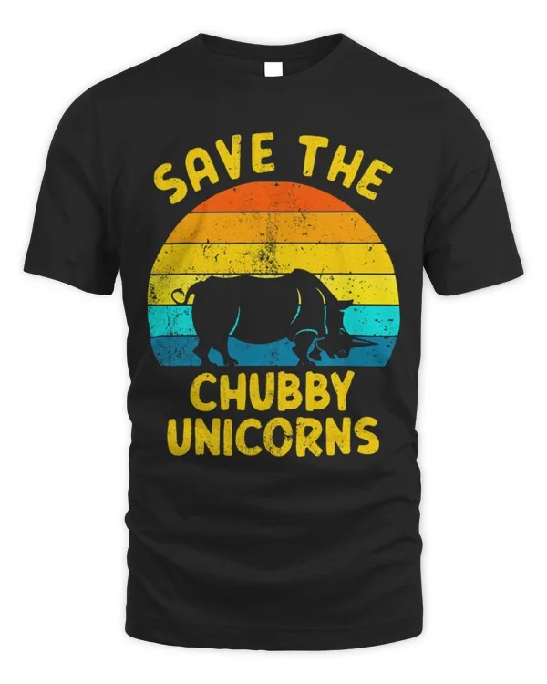 Cute Rhino Save The Chubby Unicorns Rhino Animal Vintage