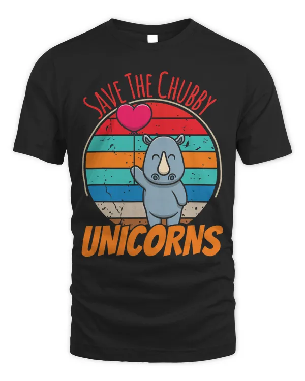 Cute Rhino Save The Chubby Unicorns Rhino Animal