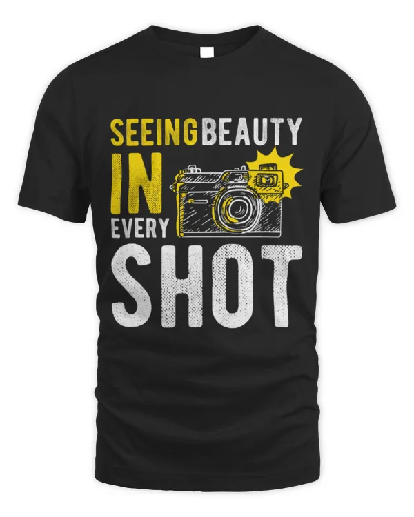 Cute Photographer Seeing Beauty In Every Shot Photographer Photography Camera - Unisex Standard T-Shirt Unisex Standard T-Shirt