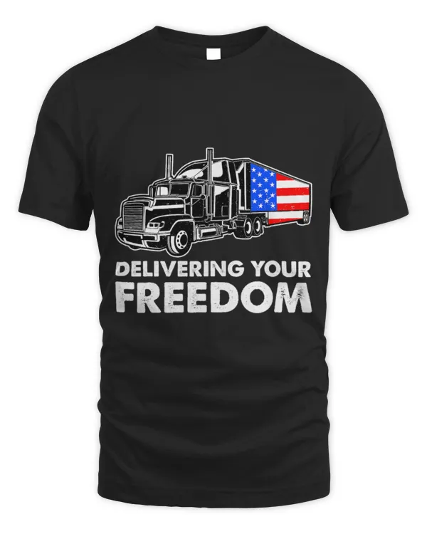 Cute Trucker American Trucker Freedom Convoy USA Canada Truck Driver 0