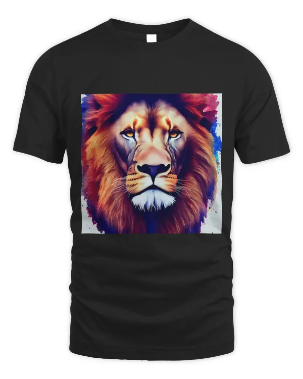 Lion Pet African Lion Wild Wildlife Safari Artistic Watercolour 45