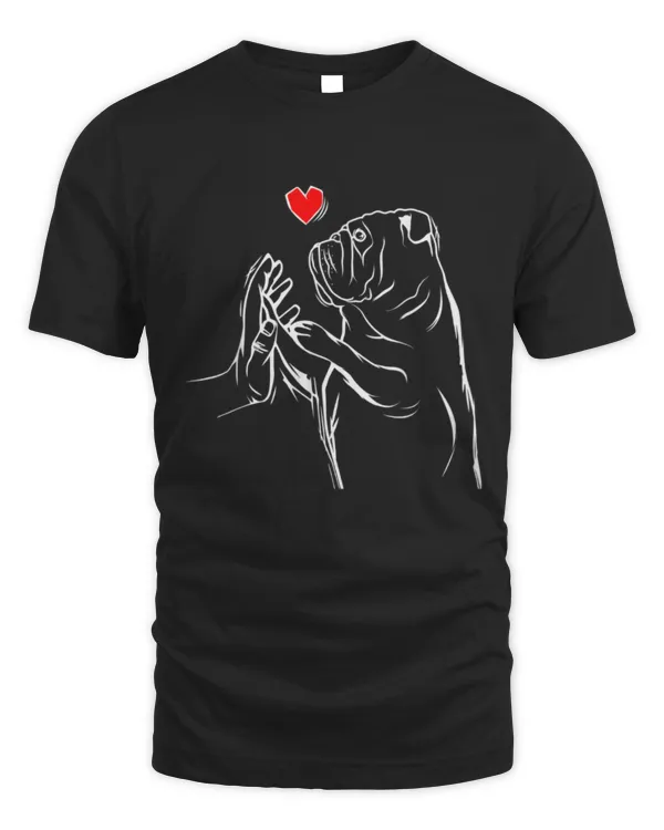 English Bulldog Love Cute Bully Dog Mom Funny Girls Gift T-Shirt