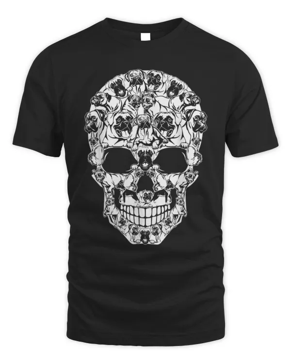 Matching Family Boxer Dog Skull Skeleton Costume Halloween T-Shirt
