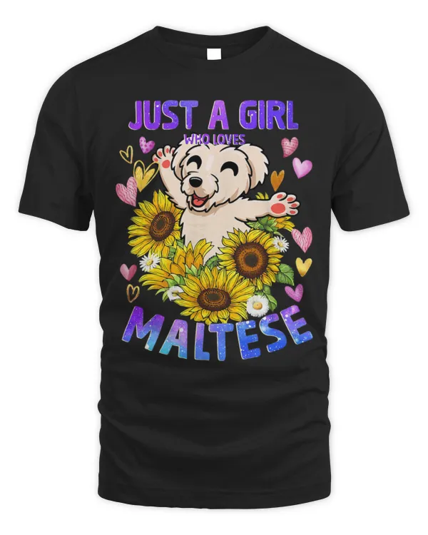 Cute Maltese Dog Loving Girl Puppy Lover Woman