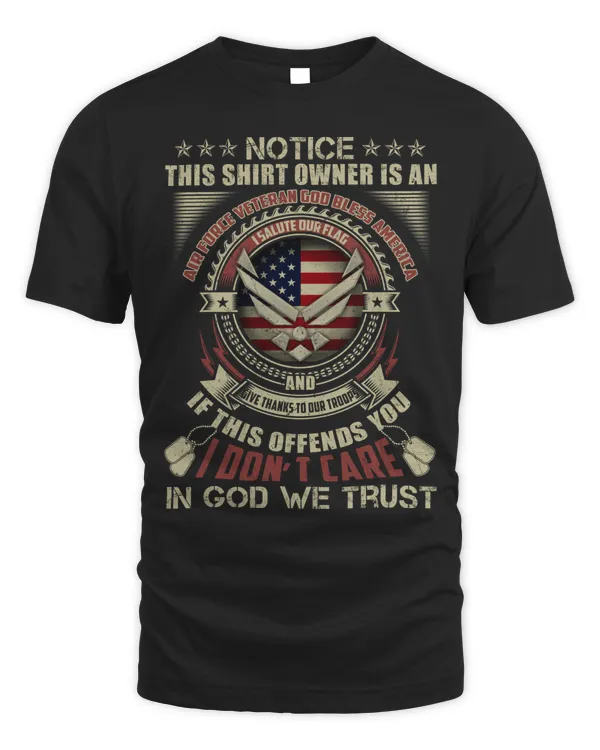 Veteran T Shirt - If This Offends You I Don't Care In God We Trust - Knights Templar Store