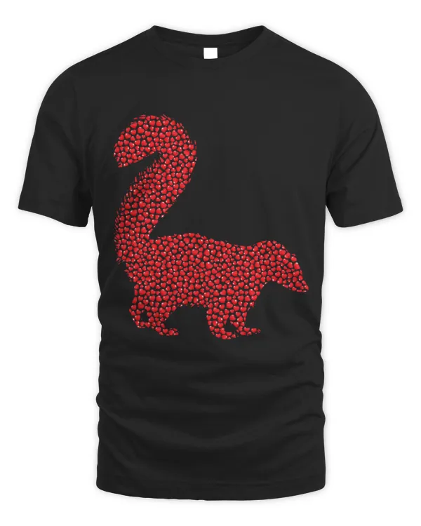 Cute Skunk Heart Shape Skunk Valentines Day Cute Skunk Heart Shape Skunk Valentines Day