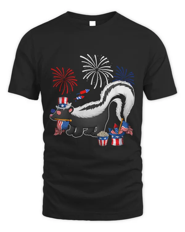 Cute Skunk Holding American Flag Sunglasses Happy 4th Of July Cute Skunk Holding American Flag Sunglasses Happy 4th Of July