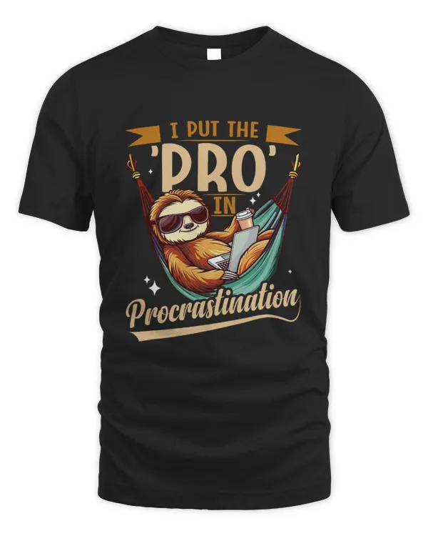 Funny pro Sloth Costume for Procrastination T-Shirt