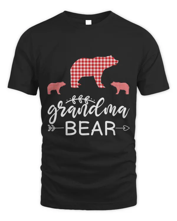 Cute Bear Plaid Bear and Cubs Funny Grandma Bear