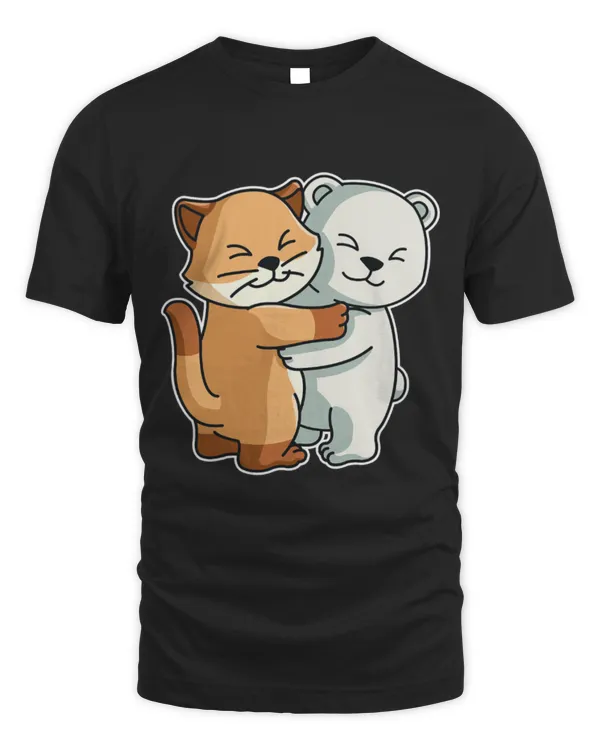 Cute Bear Polar Bear and Cat Cute Animals for Women Animal Hugging