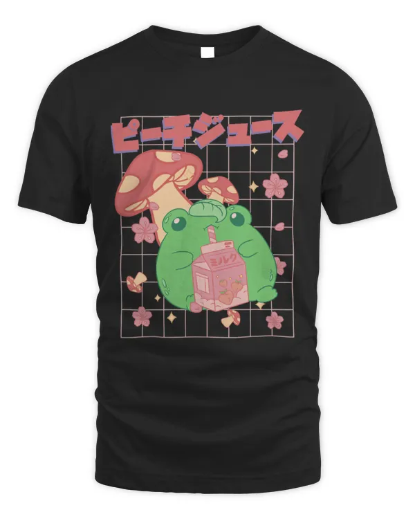 Frog Pet Aesthetic Kawaii Frog Mushroom Cottagecore Milkshake Peach