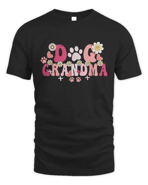 Groovy Dog Grandma Owner Mama Grandma Dog Lovers TShirt