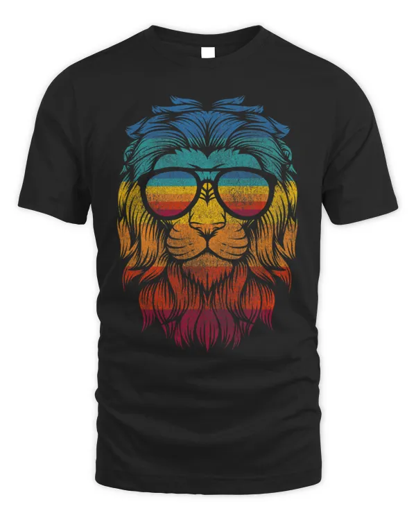 Lion Pet Cool Distressed Retro Vintage Lion With Sunglasses