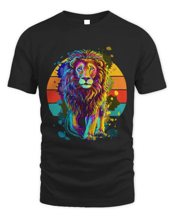Lion Pet Cool Colorful Wild Lion Stylish s Lion Graphic Design