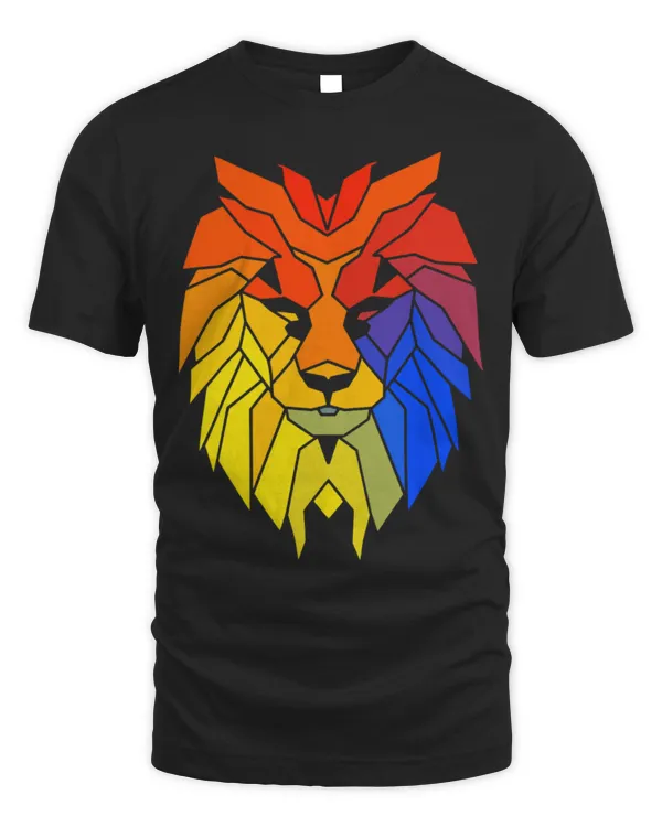Lion Pet Cool Majestic Lion Head Colorful Wildlife