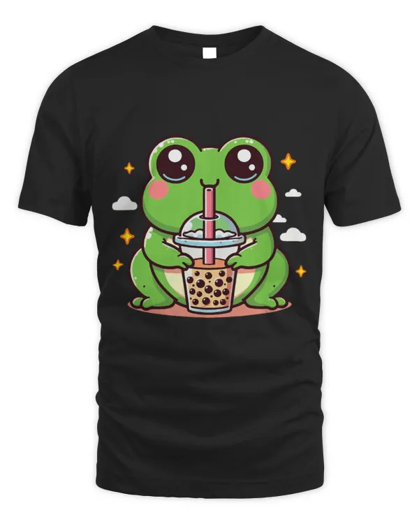 Frog Pet Kawaii Frog Drinks Boba Tea Bubble Tea