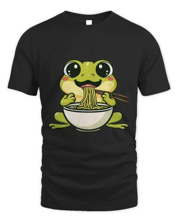Frog Pet Kawaii Frog eating Ramen Noodle Soup Anime Cute Graphic