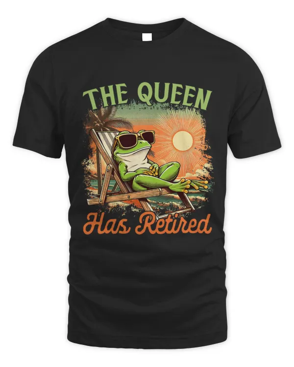 Frog Pet Retired Coworker Frog Retirement Beach The Queen Has Retired