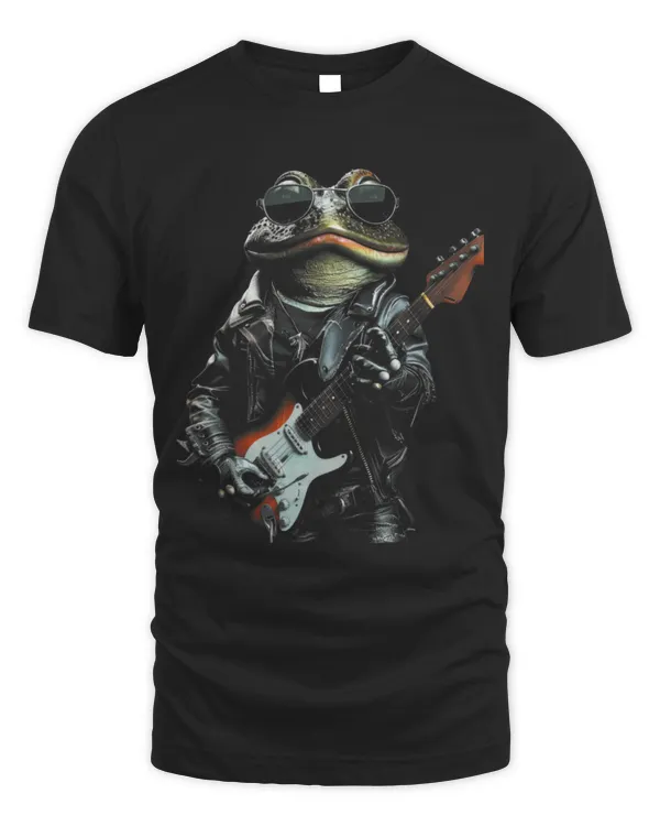 Frog Pet Rockstar Frog Guitar Frog playing guitar 1