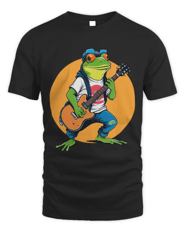 Frog Pet Rockstar Frog Electric Guitar Guitarist Frog Lover