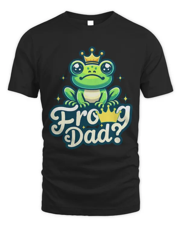 Frog Pet Royal Croak Adorable Frog Dad Emblem Tee