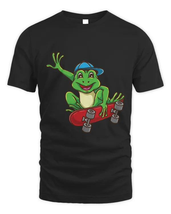 Frog Pet Riding Skateboard 3