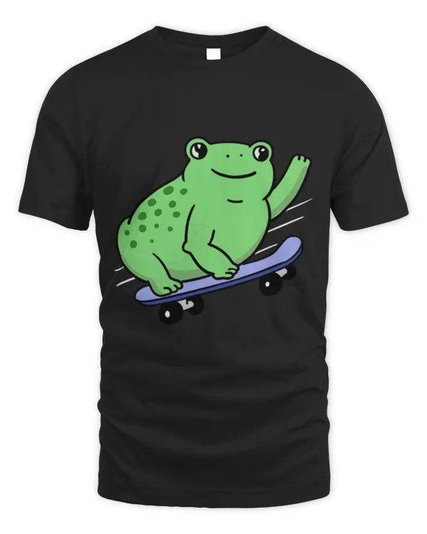 Frog Pet Riding Skateboard