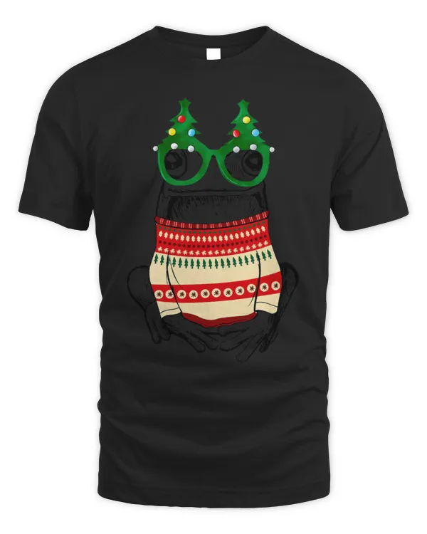 Frog Pet Wearing Christmas Sweater Funny Christmas