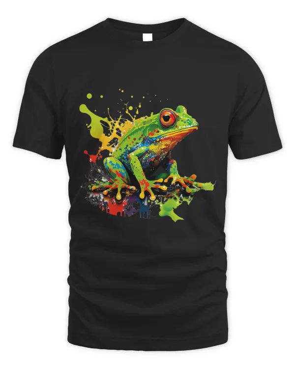 Frog Pet Water Color Abstract Rainforest Amphibian Red Eyed Tree Frog 6