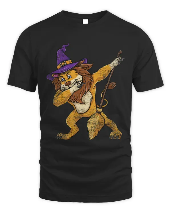 Lion Pet Dabbing Witch Halloween Lion Vintage